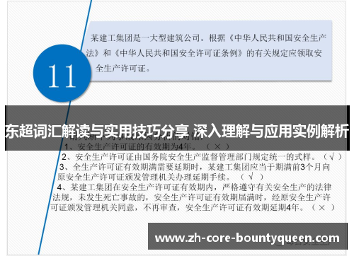 东超词汇解读与实用技巧分享 深入理解与应用实例解析 东超词汇解读与实用技巧分享 深入理解与应用实例解析